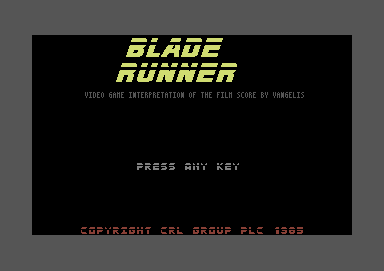 Blade Runner screenshot 4 for Commodore 64
